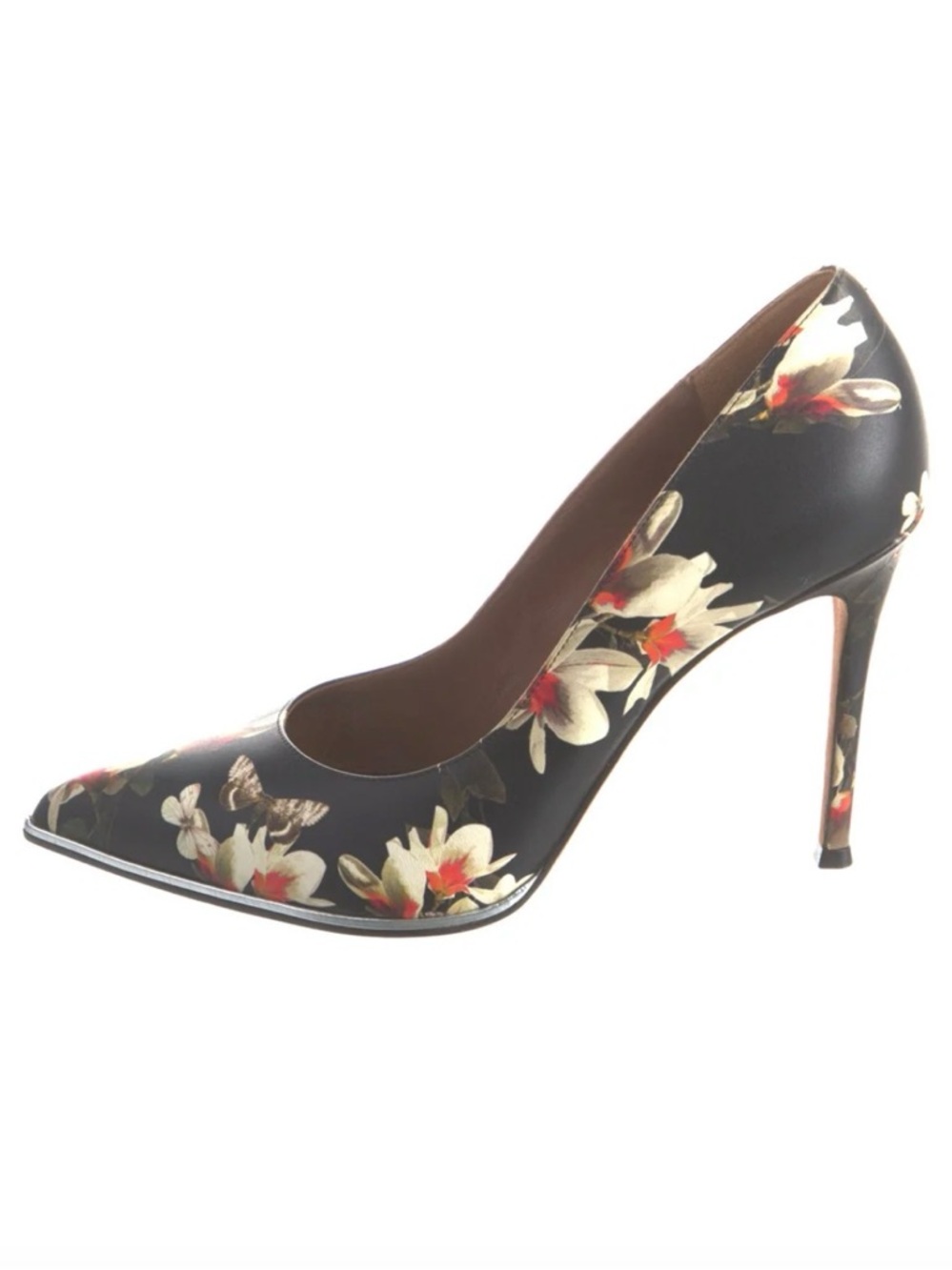 Givenchy Floral Pointed-Toe Stiletto Pump - Black Floral